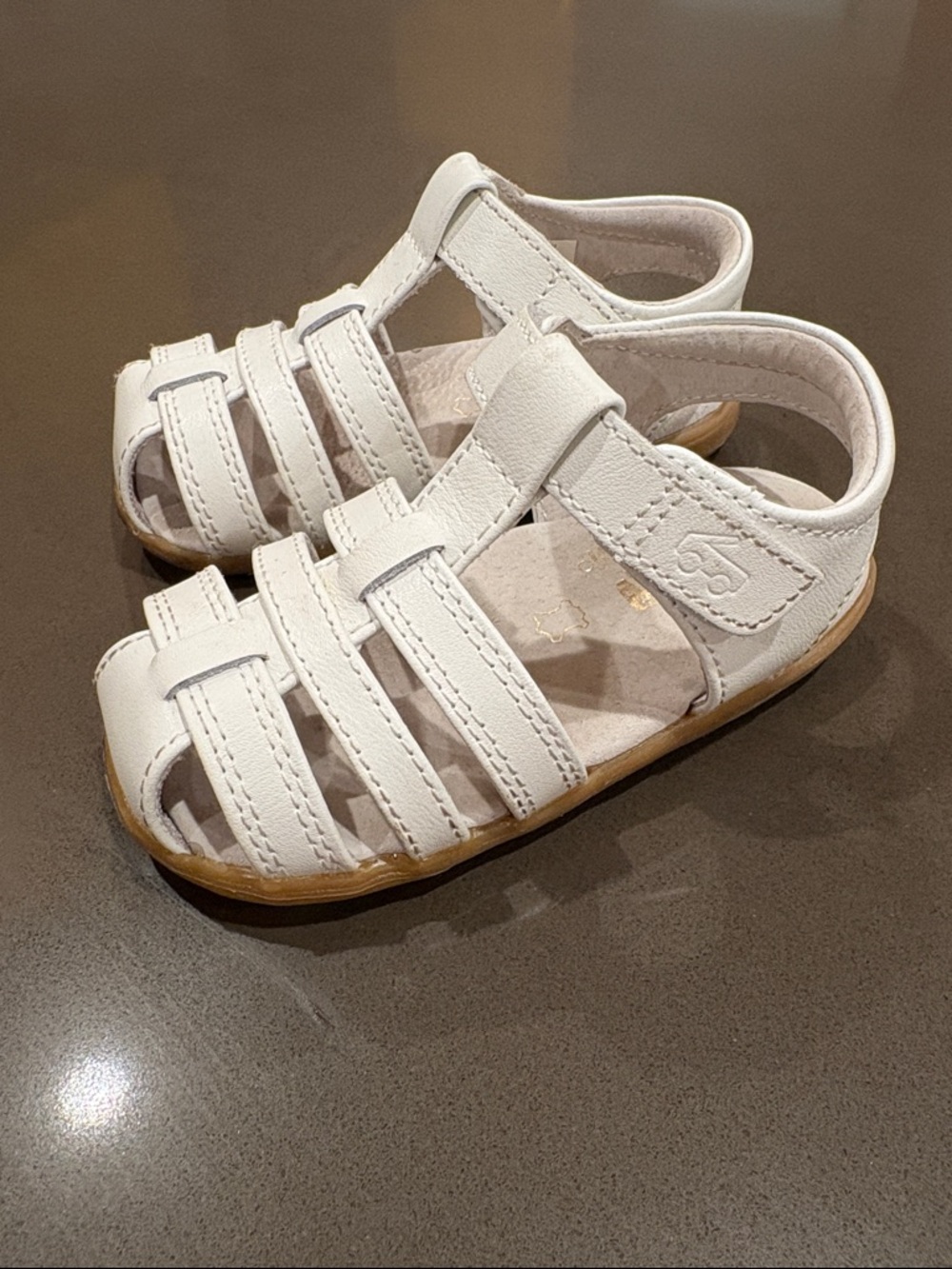 See Kai Run Gloria Kids White Sandals Toddler Size 7 worn once